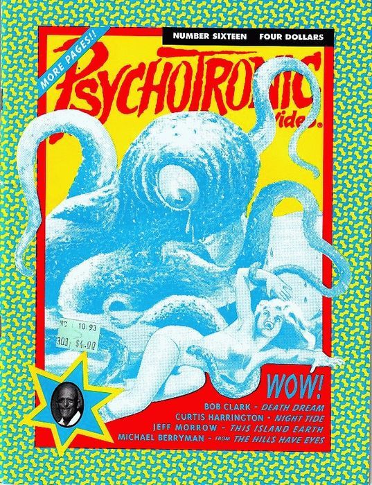 PSYCHOTRONIC VIDEO magazine side cover Issue 16  Vol 1 # 16 Fall 1993