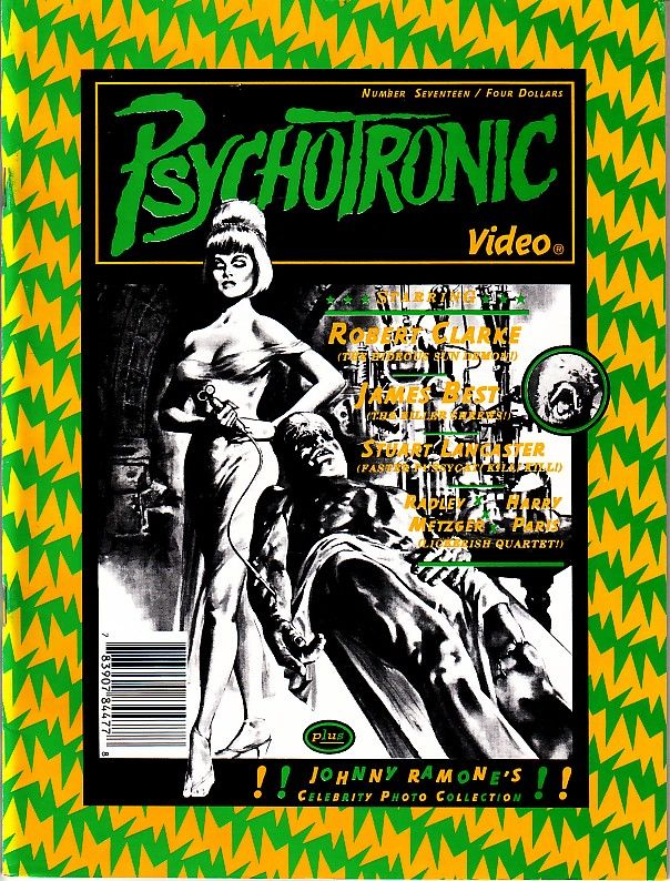 PSYCHOTRONIC VIDEO magazine side cover Issue 17  Vol 1 # 17 Winter 1993