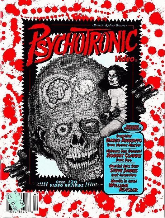PSYCHOTRONIC VIDEO magazine side cover Issue 18  Vol 1 # 18  1994