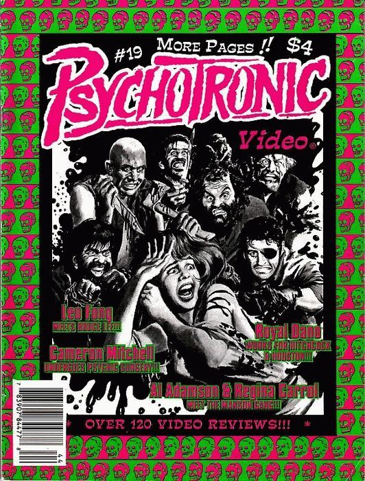 PSYCHOTRONIC VIDEO magazine side cover Issue 19  Vol 1 # 19  1994