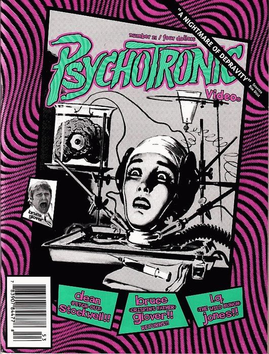 PSYCHOTRONIC VIDEO magazine side cover Issue 21  Vol 1 # 21  1995