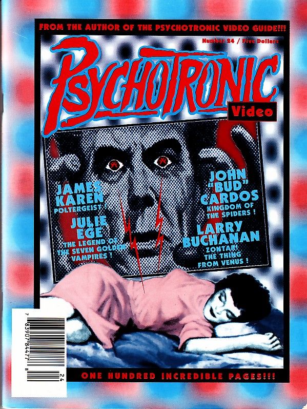 PSYCHOTRONIC VIDEO magazine side cover Issue 24  Vol 1 # 24  1997