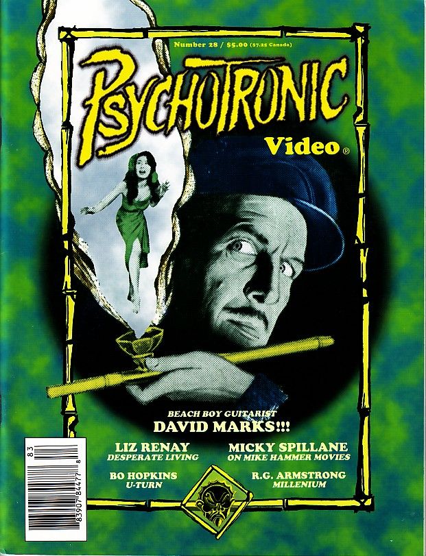 PSYCHOTRONIC VIDEO magazine side cover Issue 28  Vol 1 # 28  1998