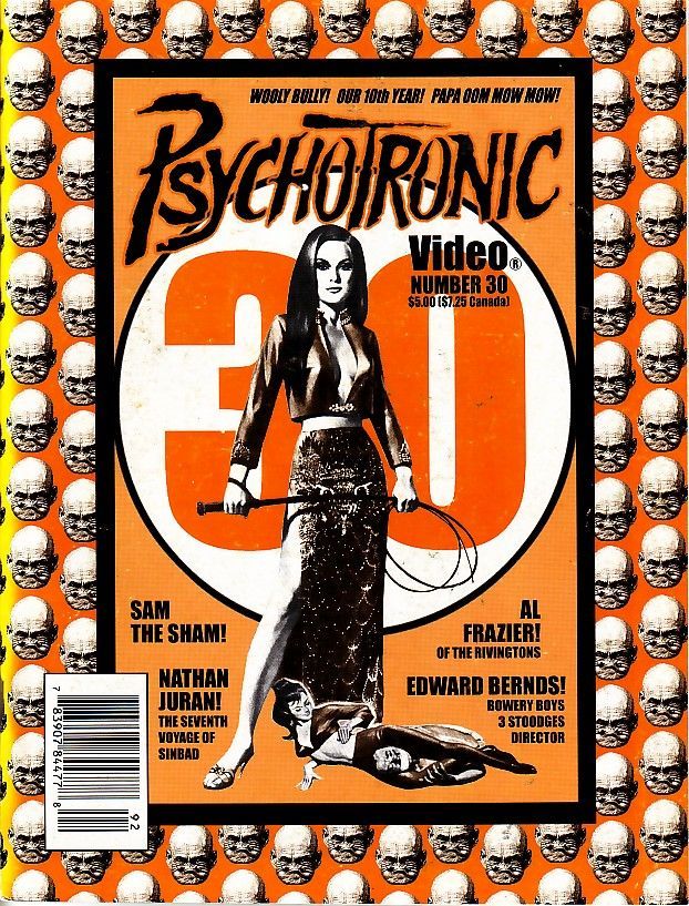 PSYCHOTRONIC VIDEO magazine side cover Issue 30  Vol 1 # 30  1999