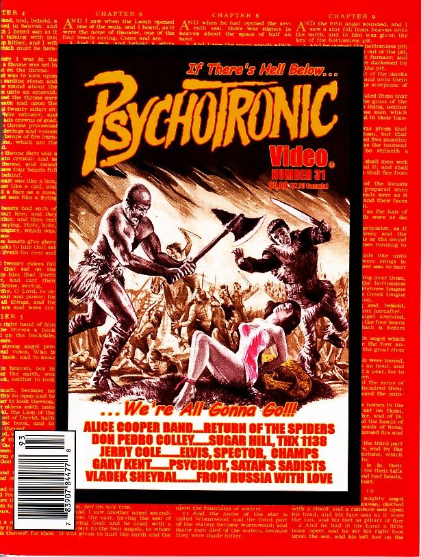 PSYCHOTRONIC VIDEO magazine side cover Issue 31  Vol 1 # 31  1999