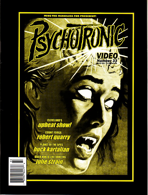 PSYCHOTRONIC VIDEO magazine side cover Issue 33  Vol 1 # 33  2000
