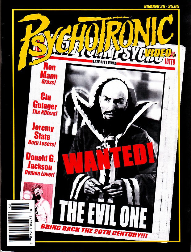 PSYCHOTRONIC VIDEO magazine side cover Issue 36  Vol 1 # 36  2002