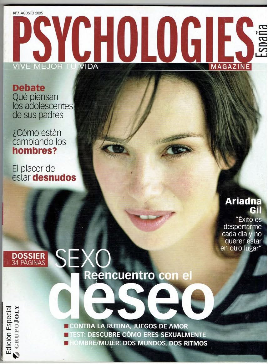 PSYCHOLOGIES ESPANA magazine side cover Issue 7  August 2005