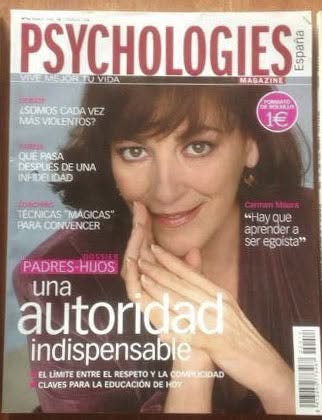 PSYCHOLOGIES ESPANA magazine side cover Issue 10  November 2005