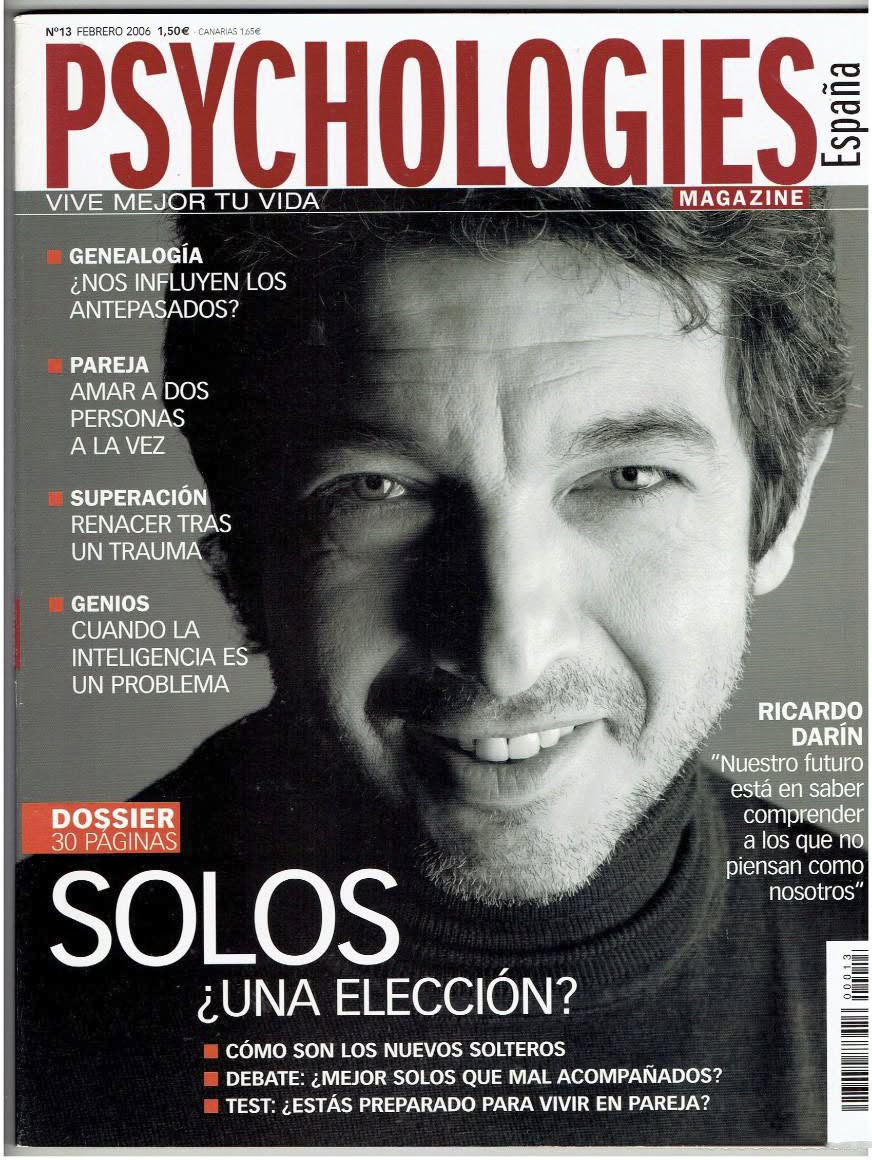PSYCHOLOGIES ESPANA magazine side cover Issue 13  February 2006