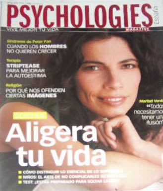 PSYCHOLOGIES ESPANA magazine side cover Issue 15 . April 2006