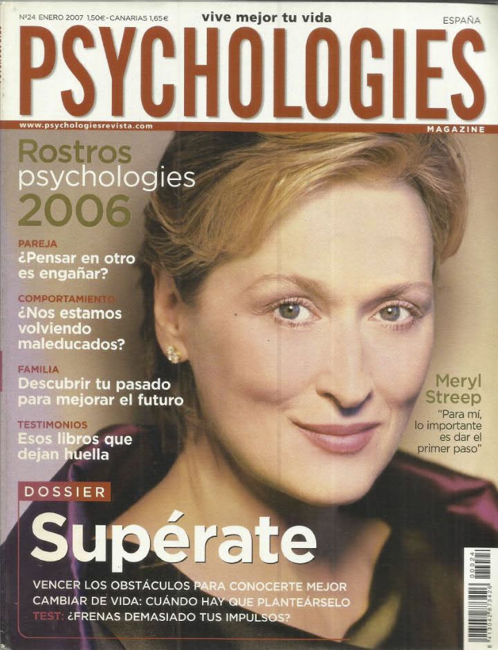 PSYCHOLOGIES ESPANA magazine side cover Issue 24  January 2007