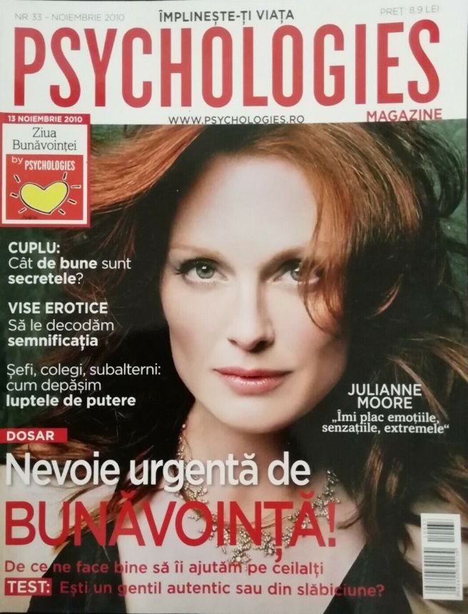 PSYCHOLOGIES magazine side cover Issue 33  November 2010