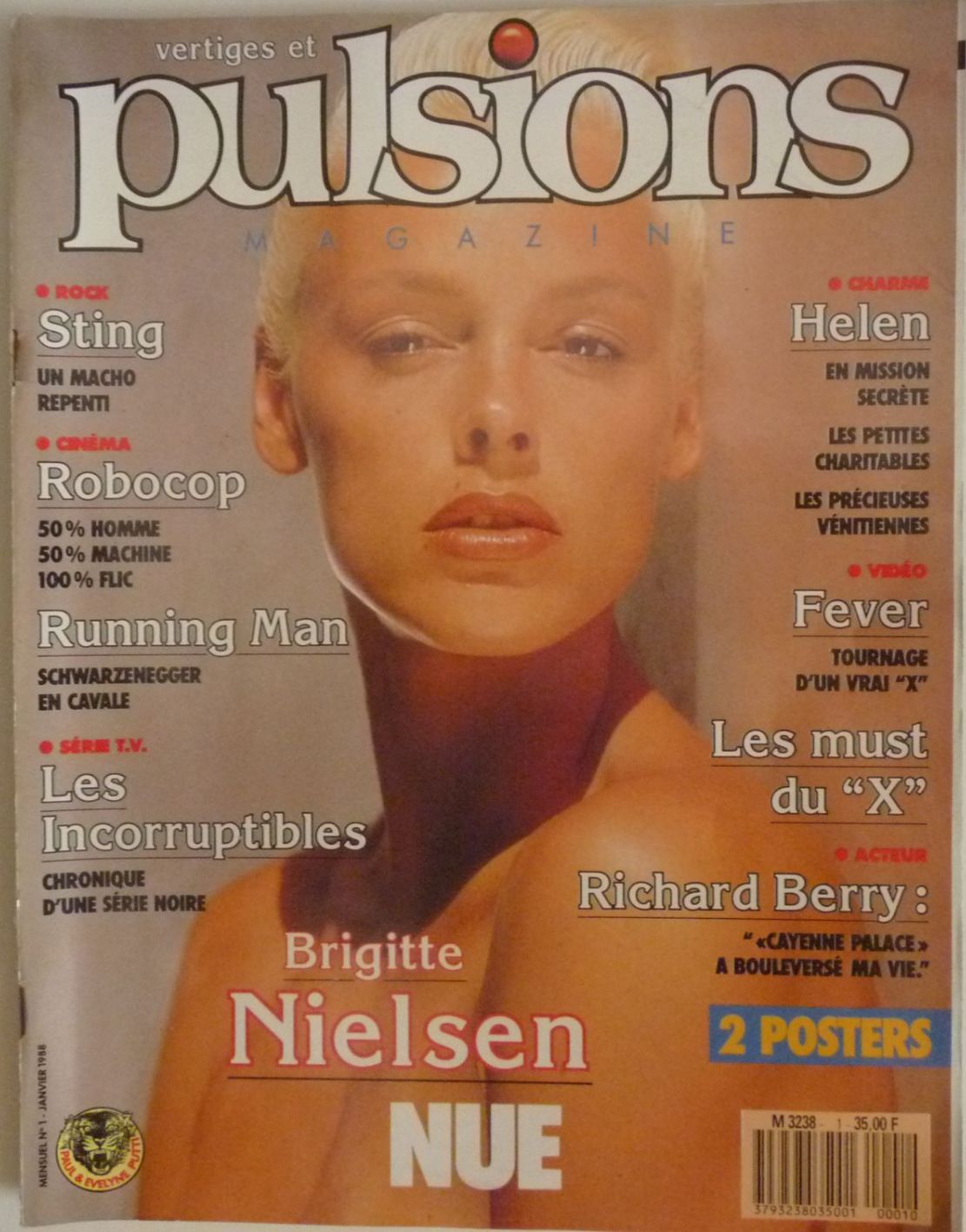 VERTIGES ET PULSIONS magazine side cover Issue 1 January 1988