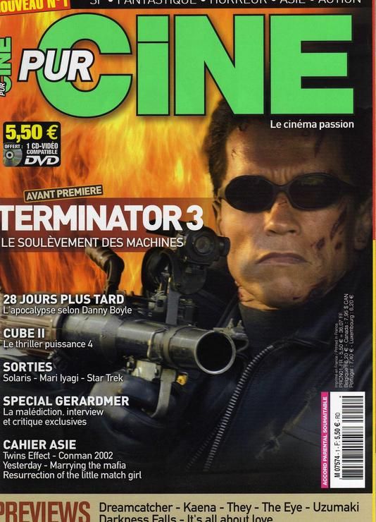 PUR CINE DVD magazine side cover Issue 1 March 2003
