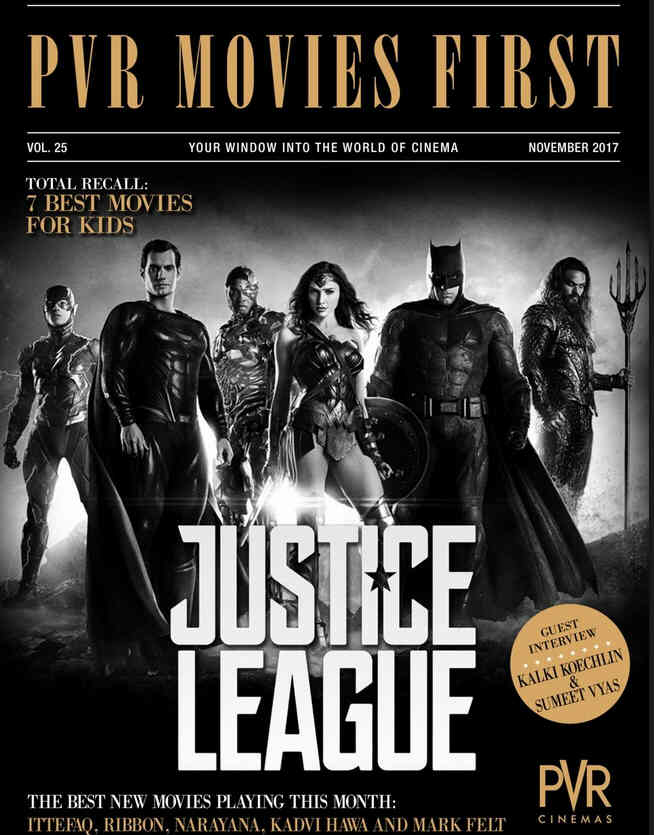 PVR MOVIES FIRST magazine side cover  November 2017