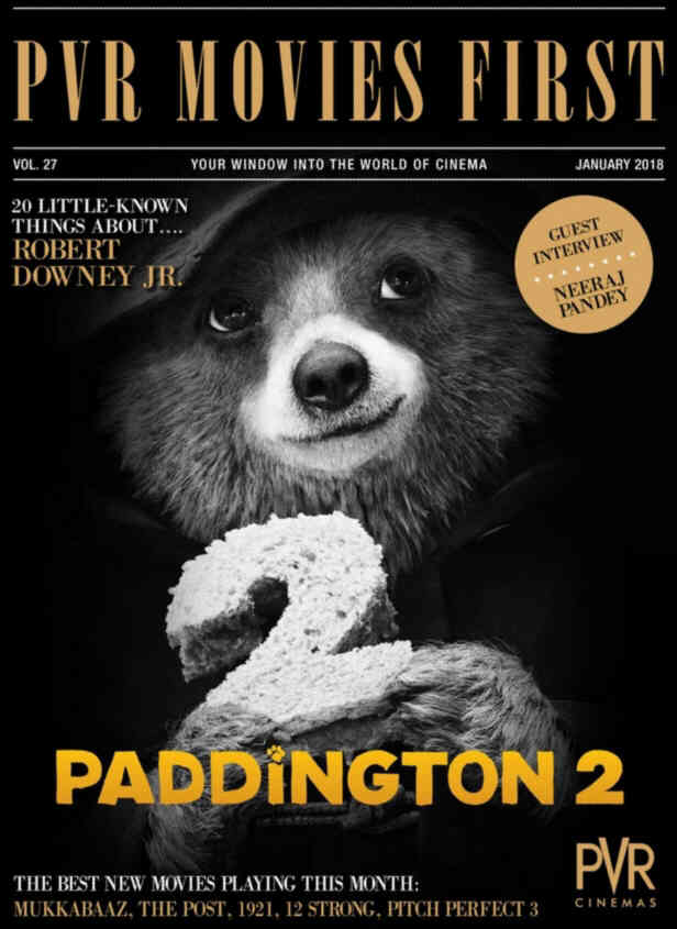 PVR MOVIES FIRST magazine side cover  January 2018