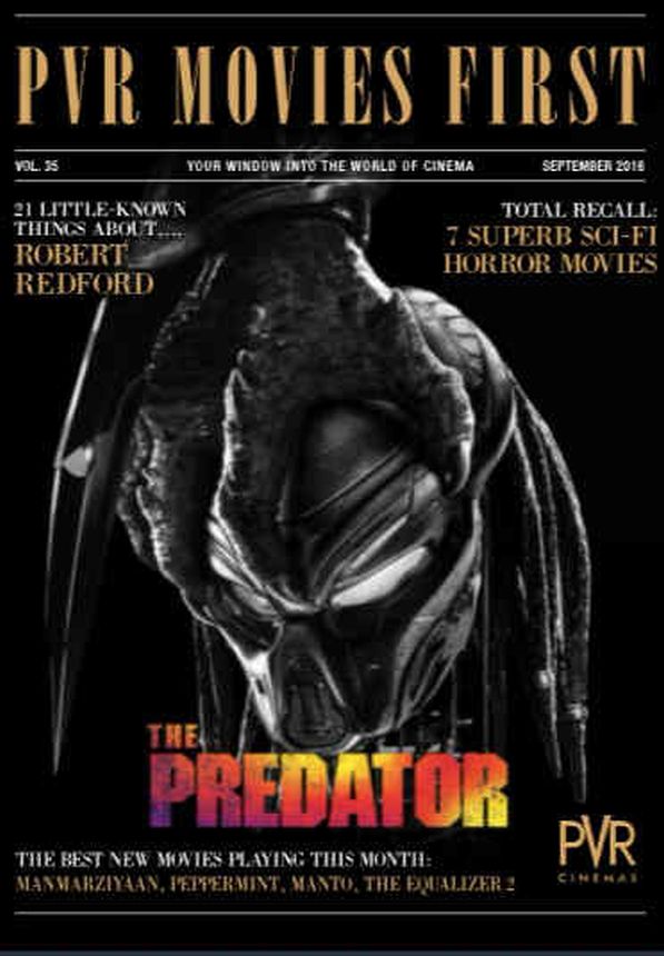 PVR MOVIES FIRST magazine side cover  September 2018