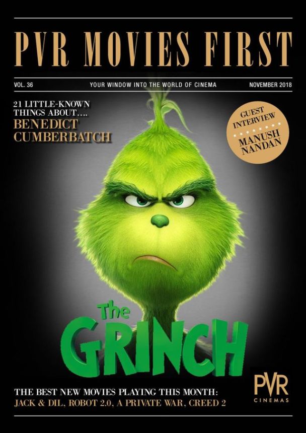 PVR MOVIES FIRST magazine side cover  November 2018