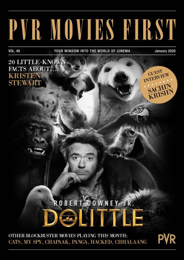 PVR MOVIES FIRST magazine side cover  January 2020