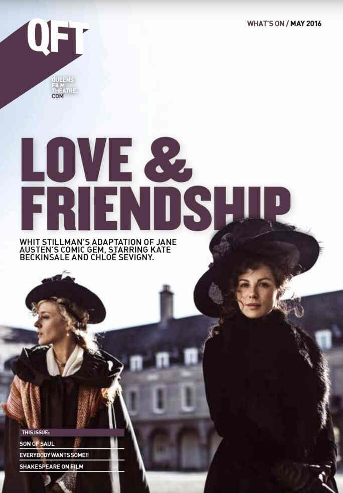 QUEENS FILM THEATRE magazine side cover  May 2016