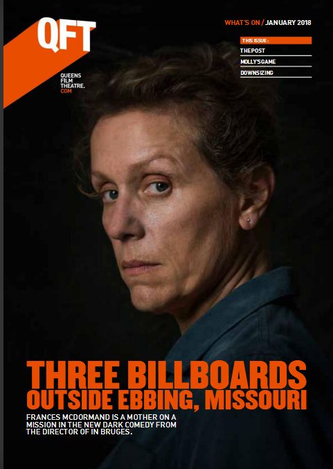 QUEENS FILM THEATRE magazine side cover  January 2018