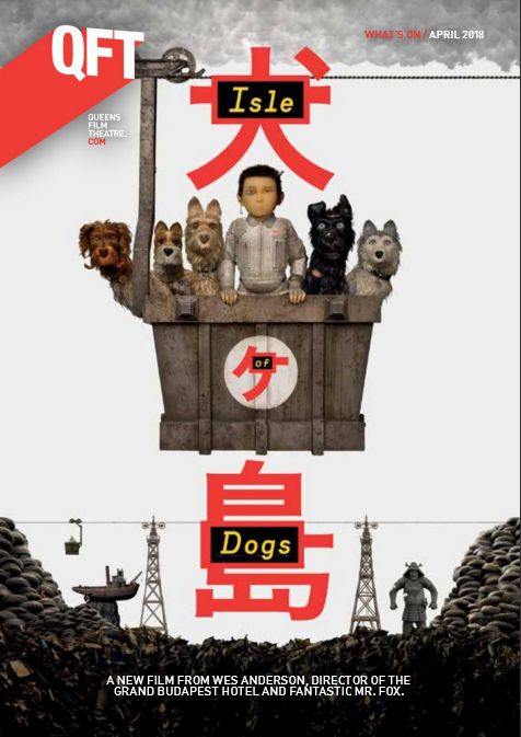 QUEENS FILM THEATRE magazine side cover  April 2018