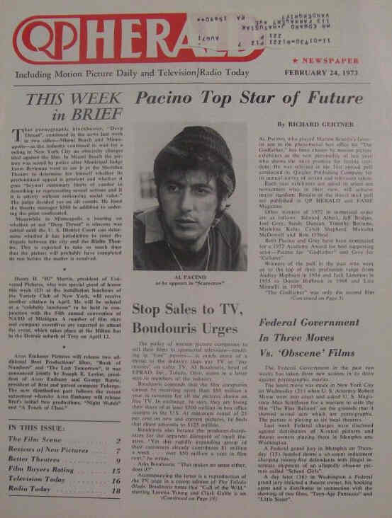 QP HERALD magazine side cover 24 February 1973