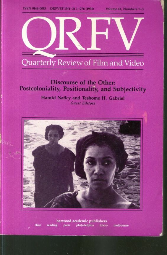 QUARTERLY REVIEW OF FILM AND VIDEO magazine side cover Issue v13n1-3   1991