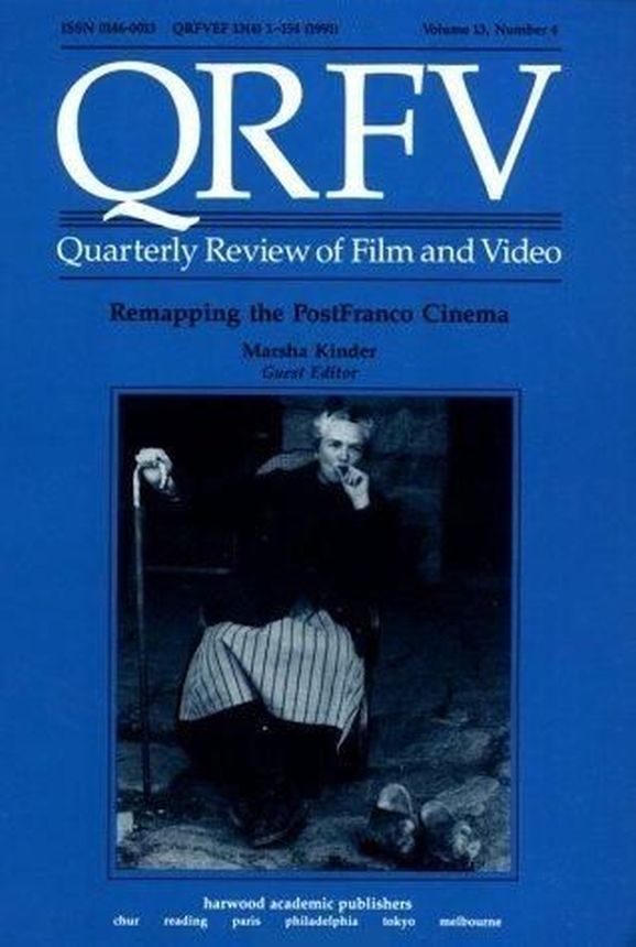 QUARTERLY REVIEW OF FILM AND VIDEO magazine side cover Issue v13n4   1991