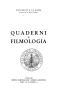 QUADERNI DI FILMOLOGIA magazine side cover Issue 2  1958