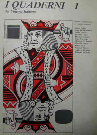 QUADERNI DEL CINEMA ITALIANO magazine side cover Issue 1  1982