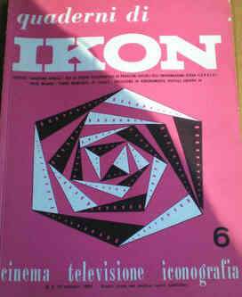 QUADERNI DI IKON magazine side cover Issue 6 April/May/June 1969