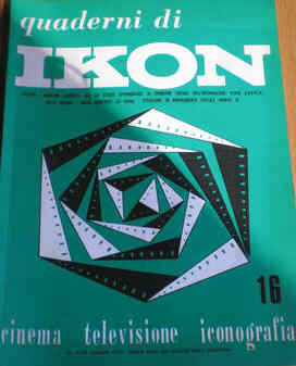 QUADERNI DI IKON magazine side cover Issue 16 October/November/December 1971