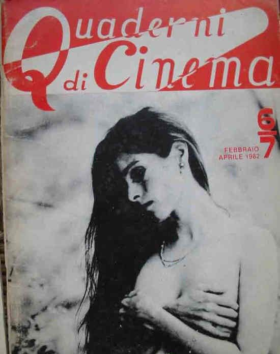 QUADERNI DI CINEMA magazine side cover Issue 6/7 February/March/April 1982