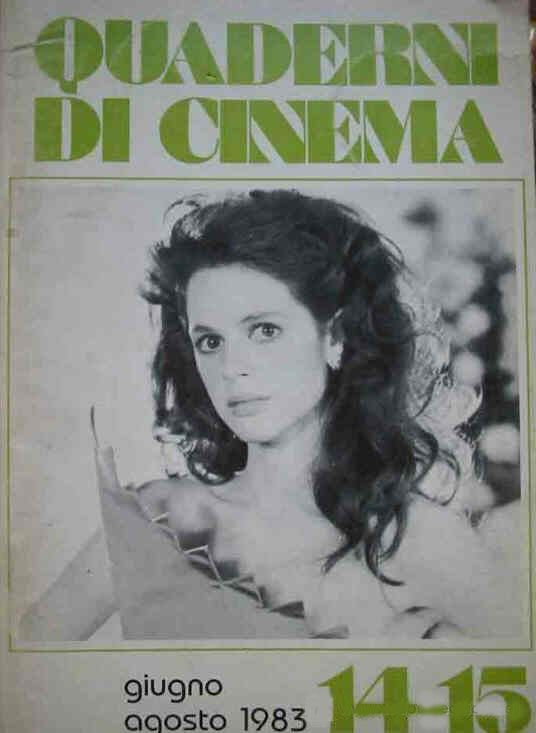 QUADERNI DI CINEMA magazine side cover Issue 14/15 June/July/August 1983