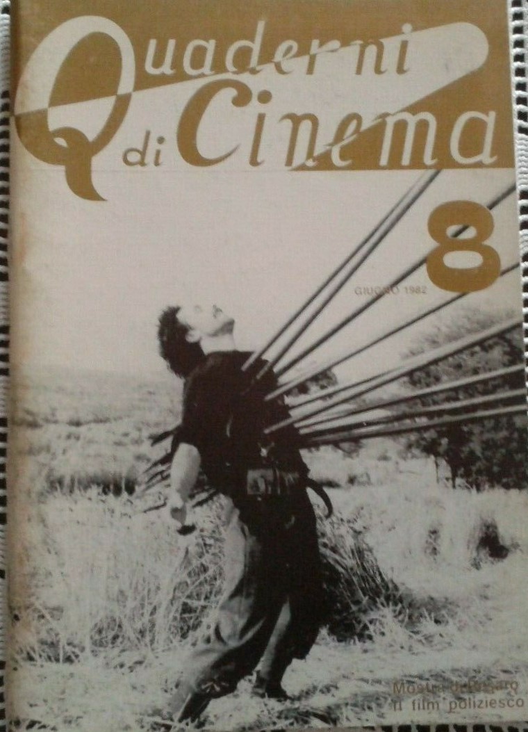QUADERNI DI CINEMA magazine side cover Issue 8  June 1982