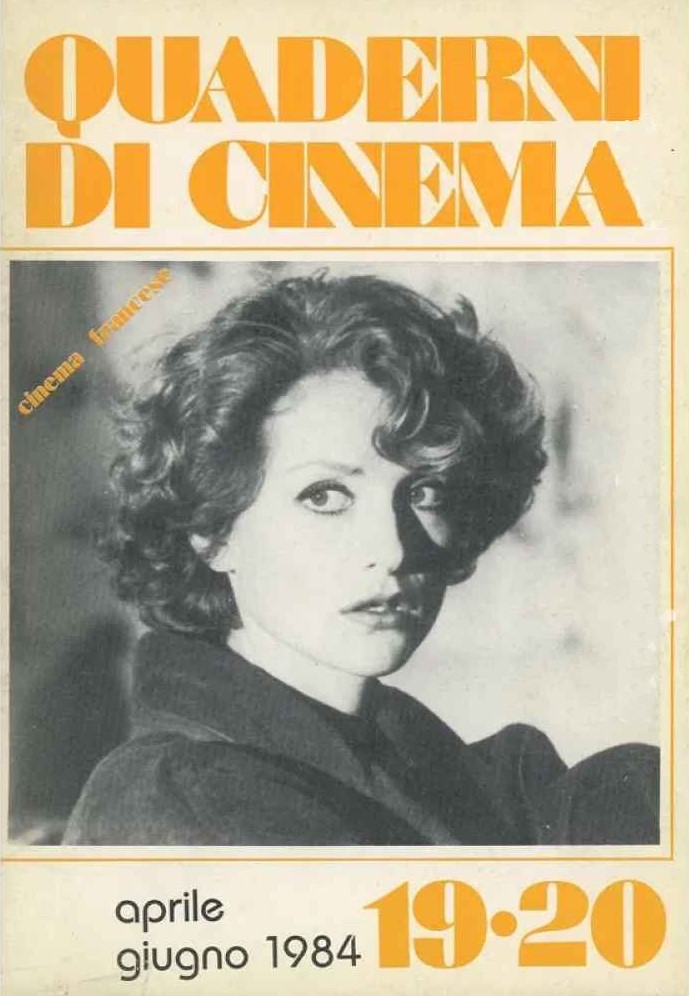 QUADERNI DI CINEMA magazine side cover Issue 19-20  April/June 1984