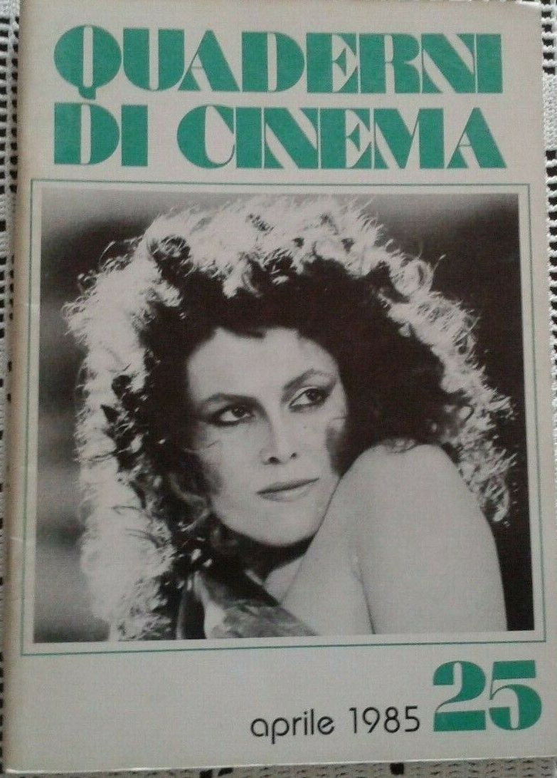 QUADERNI DI CINEMA magazine side cover Issue 25  April 1985