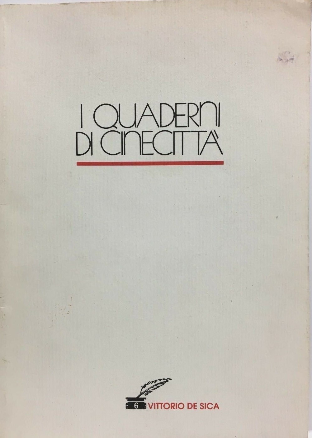 QUADERNI | I magazine side cover Issue 6   1991