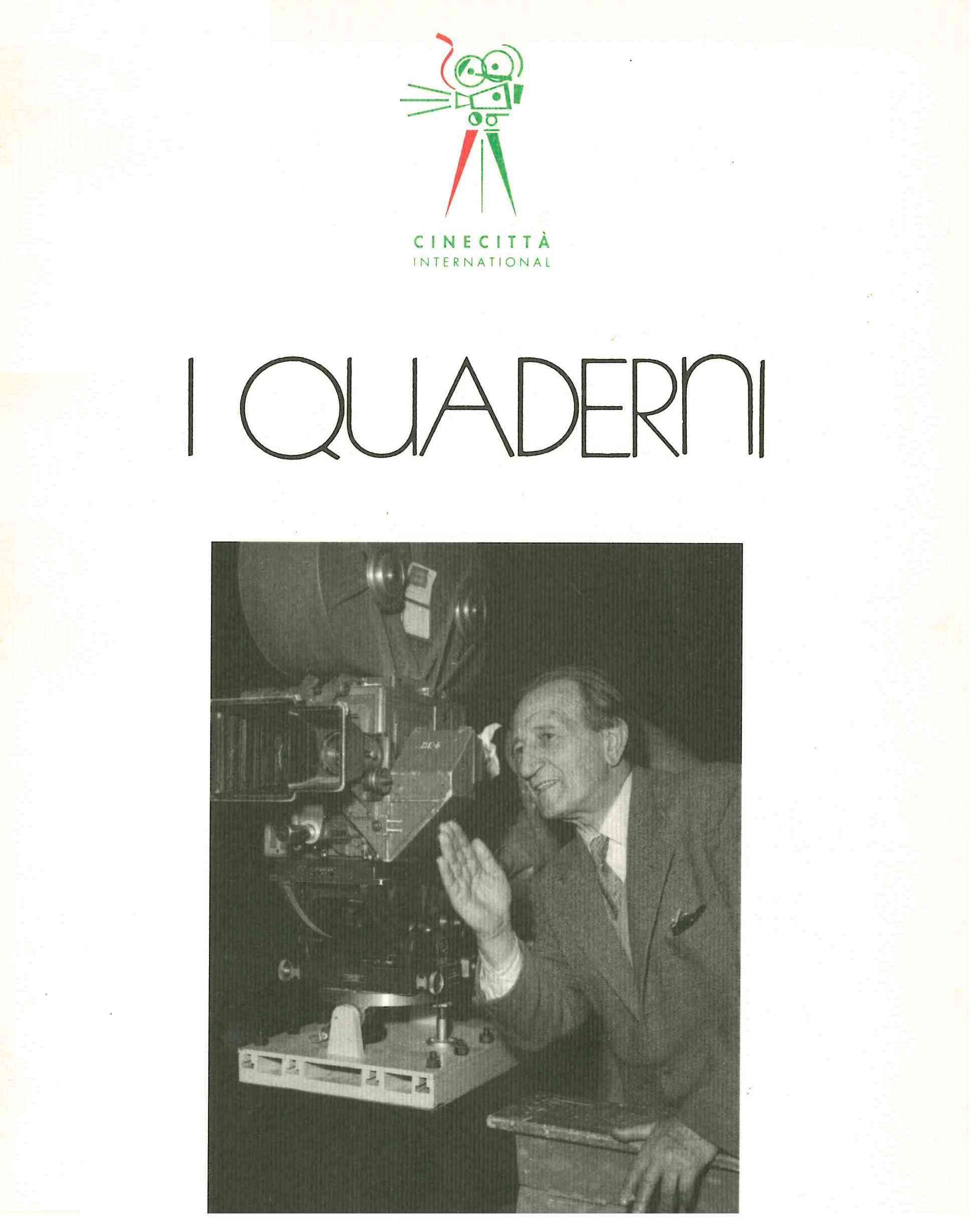 QUADERNI | I magazine side cover Issue 12   1994