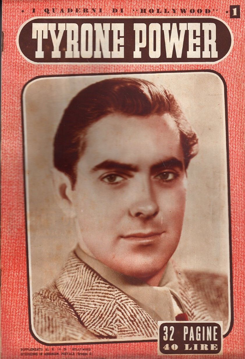 QUADERNI DI HOLLYWOOD magazine side cover Issue 1  Supplement to Hollywood #16  1947