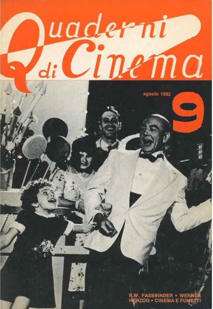 QUADERNI DI CINEMA magazine side cover Issue 9  August 1982