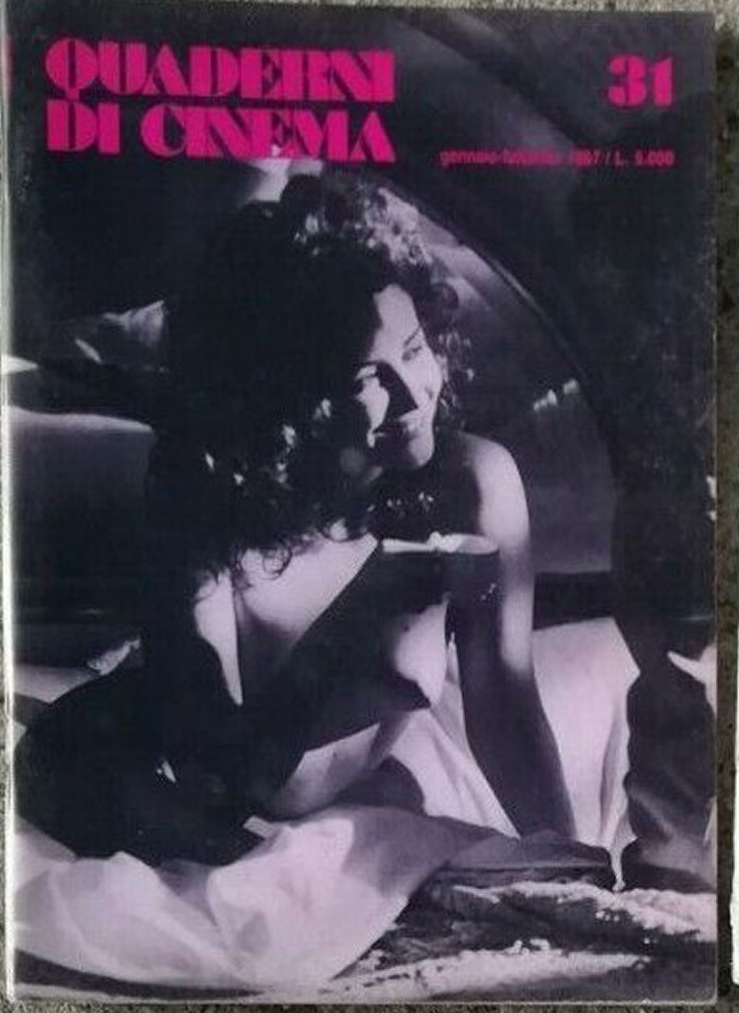 QUADERNI DI CINEMA magazine side cover Issue 31  January/February 1987