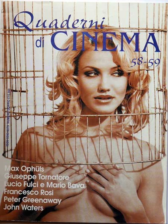 QUADERNI DI CINEMA magazine side cover Issue 58-59  April/September 1998
