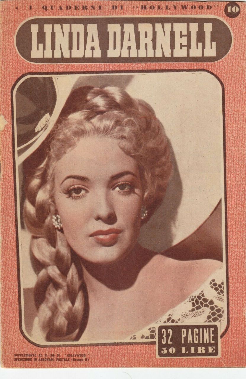 QUADERNI DI HOLLYWOOD magazine side cover Issue 10   1949