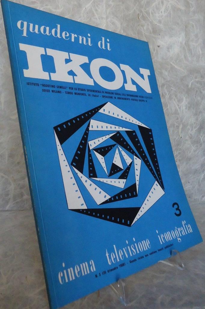 QUADERNI DI IKON magazine side cover Issue 3 July/September 1968