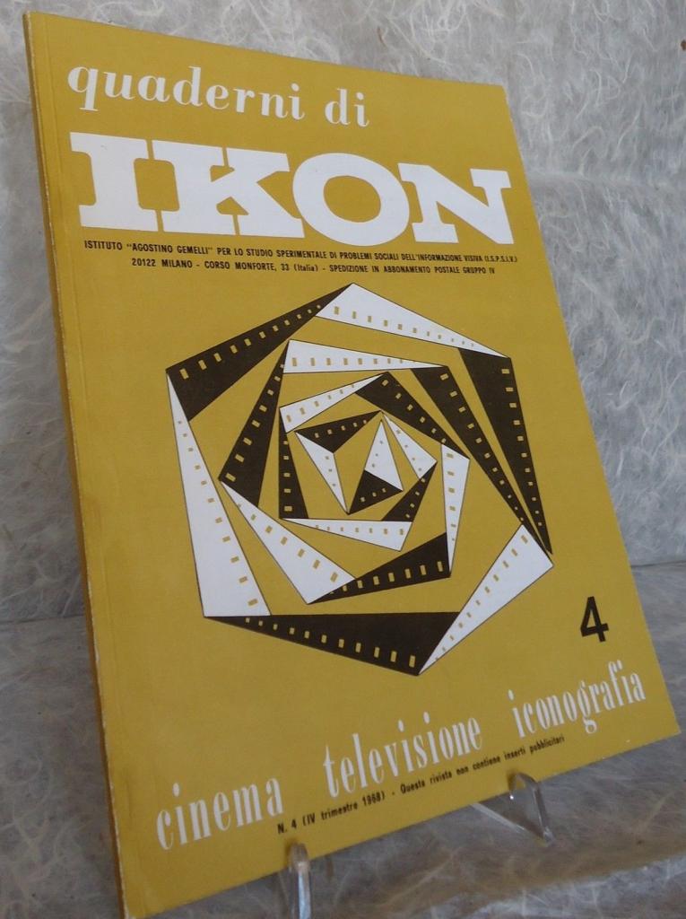 QUADERNI DI IKON magazine side cover Issue 4 October/December 1968