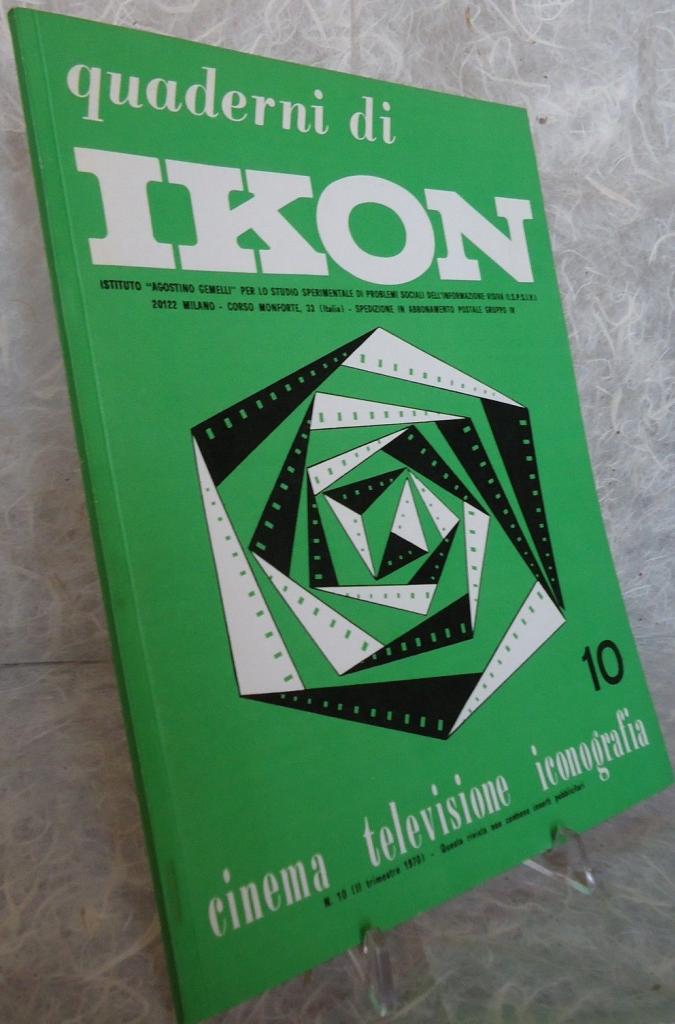 QUADERNI DI IKON magazine side cover Issue 10 April/June 1970