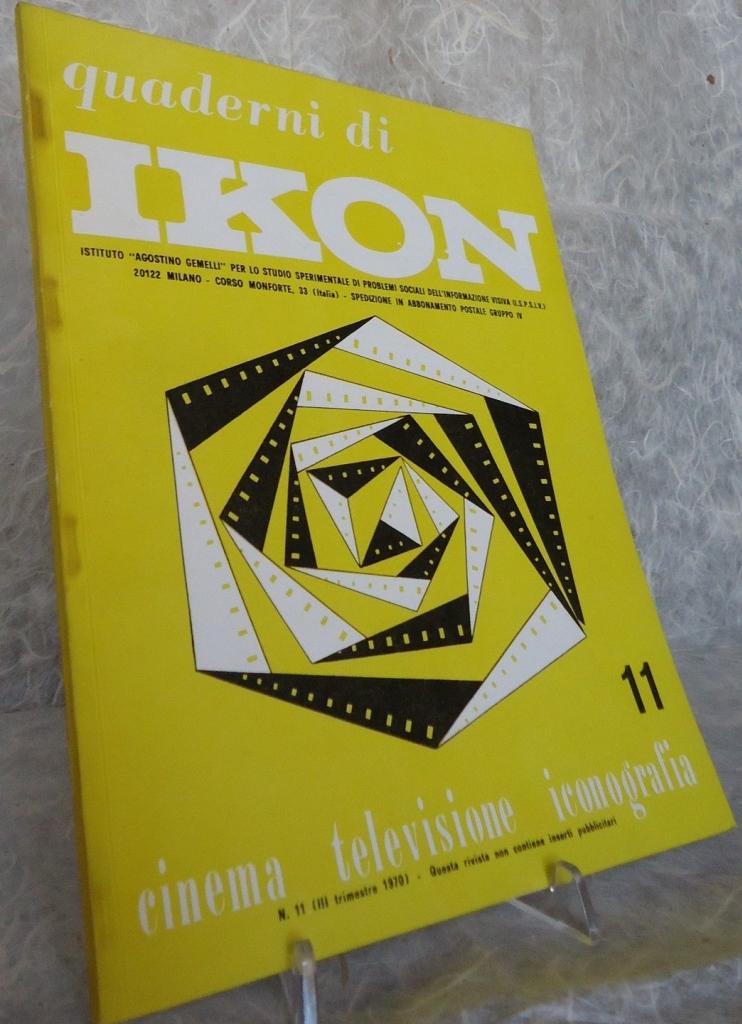 QUADERNI DI IKON magazine side cover Issue 11 July/September 1970